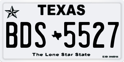 TX license plate BDS5527