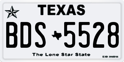 TX license plate BDS5528