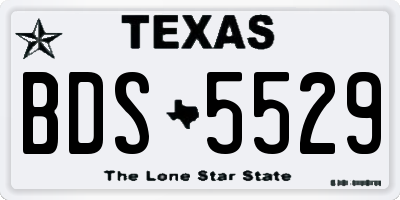 TX license plate BDS5529