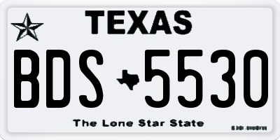 TX license plate BDS5530
