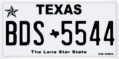 TX license plate BDS5544