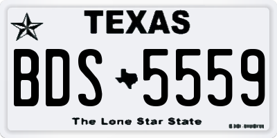 TX license plate BDS5559