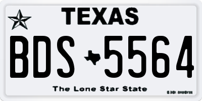 TX license plate BDS5564