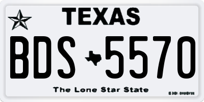 TX license plate BDS5570