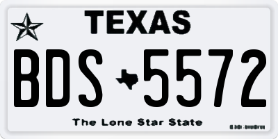 TX license plate BDS5572