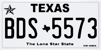 TX license plate BDS5573