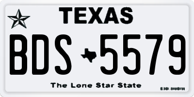TX license plate BDS5579