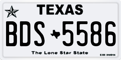 TX license plate BDS5586