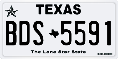 TX license plate BDS5591