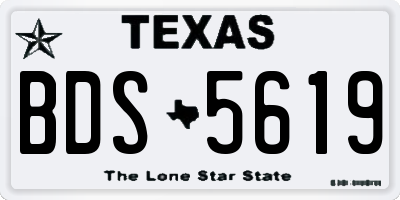 TX license plate BDS5619