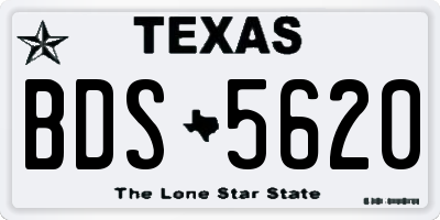 TX license plate BDS5620