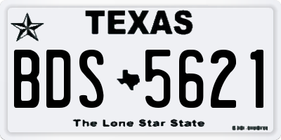 TX license plate BDS5621