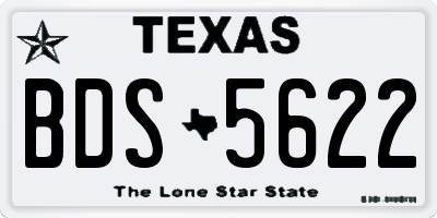 TX license plate BDS5622