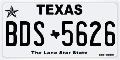 TX license plate BDS5626