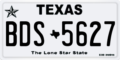 TX license plate BDS5627