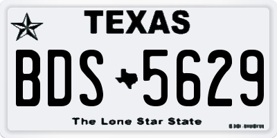 TX license plate BDS5629