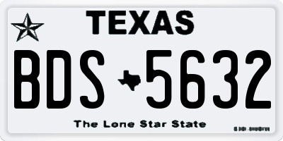 TX license plate BDS5632