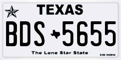 TX license plate BDS5655