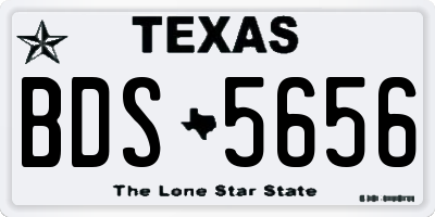 TX license plate BDS5656