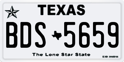 TX license plate BDS5659