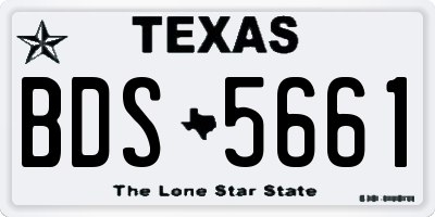 TX license plate BDS5661