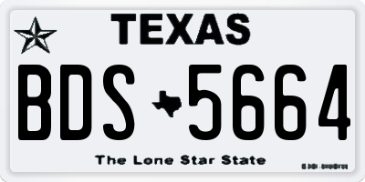 TX license plate BDS5664