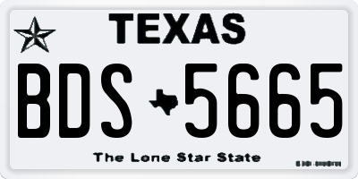 TX license plate BDS5665