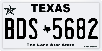 TX license plate BDS5682