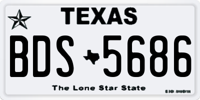 TX license plate BDS5686