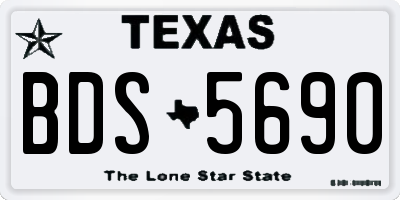 TX license plate BDS5690