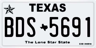 TX license plate BDS5691