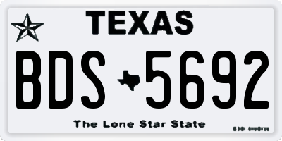 TX license plate BDS5692