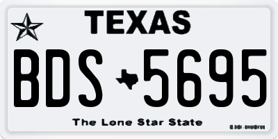 TX license plate BDS5695