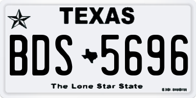 TX license plate BDS5696