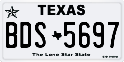 TX license plate BDS5697