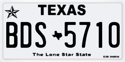 TX license plate BDS5710
