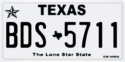 TX license plate BDS5711