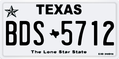 TX license plate BDS5712