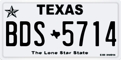 TX license plate BDS5714