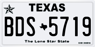 TX license plate BDS5719
