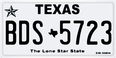 TX license plate BDS5723