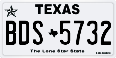 TX license plate BDS5732