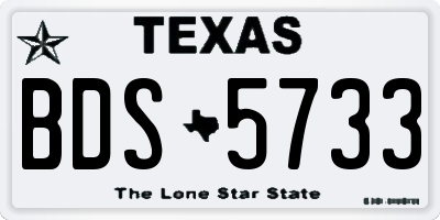 TX license plate BDS5733