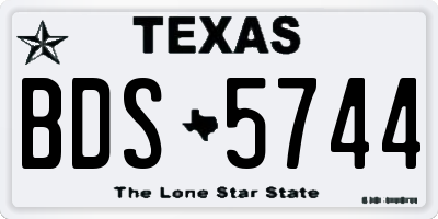 TX license plate BDS5744