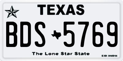 TX license plate BDS5769