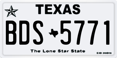 TX license plate BDS5771