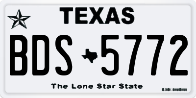 TX license plate BDS5772