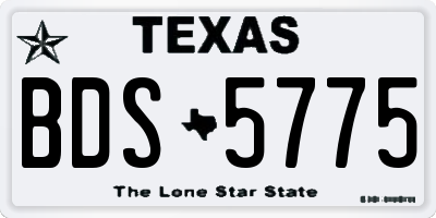 TX license plate BDS5775