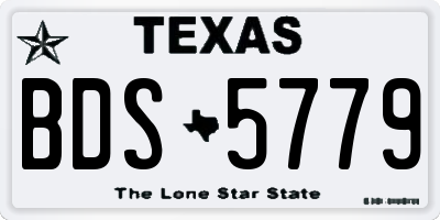 TX license plate BDS5779
