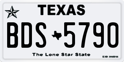 TX license plate BDS5790